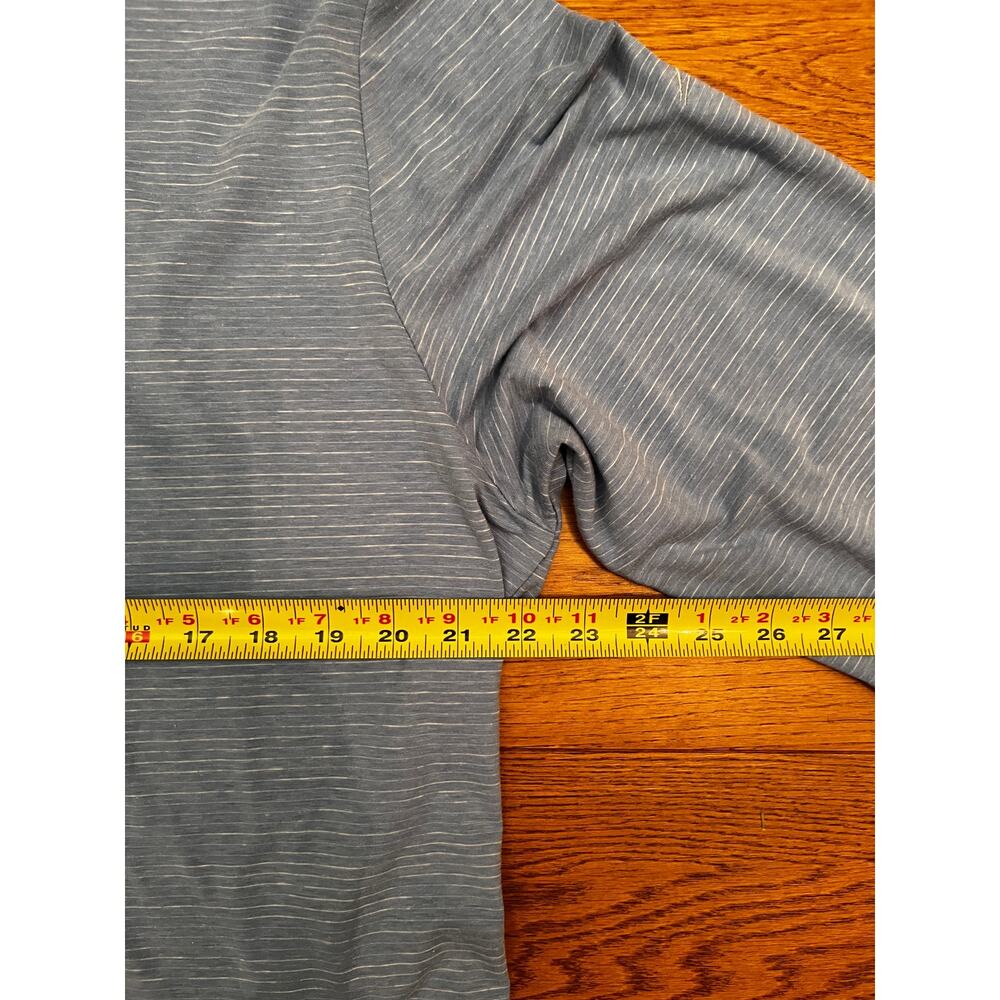 Travis Mathew Mens XL Blue Striped 1/4 Zip Lightweight Golf Stretch Casual Shirt - Picture 8 of 12